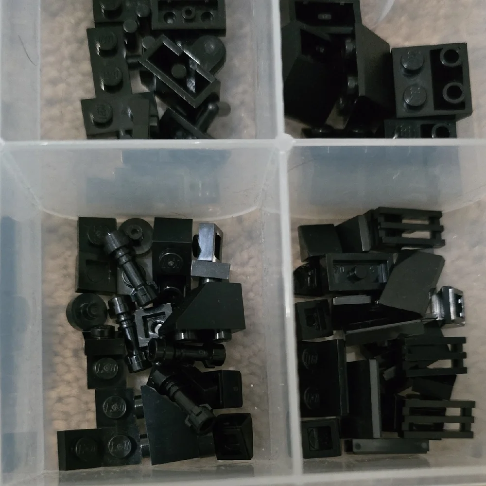 LEGO Bundle of Black Building Block Set with 2 Storage Containers